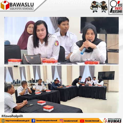 Anggota Bawaslu Sarifa Fadlia Abubakar dan Elsevin Lansinara Mengikuti Rapat Pleno Terbuka Rekapitulasi Pemutakhiran Data pemilih Berkelanjutan (PDPB) 
