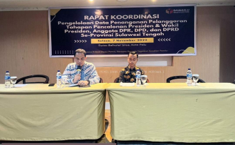 RAKORNAS Pengelolaan Data Penanganan Pelanggaran Tahapan Pencalonanan Presiden & Wakil Presiden Anggota DPR, DPD dan DPRD Se Provinsi Sulawesi Tengah