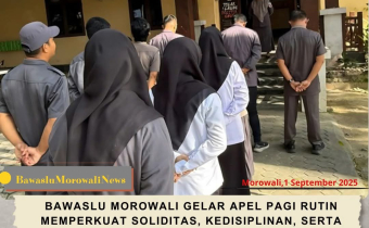 Melaksanakan apel Rutin tiap Hari Senin 